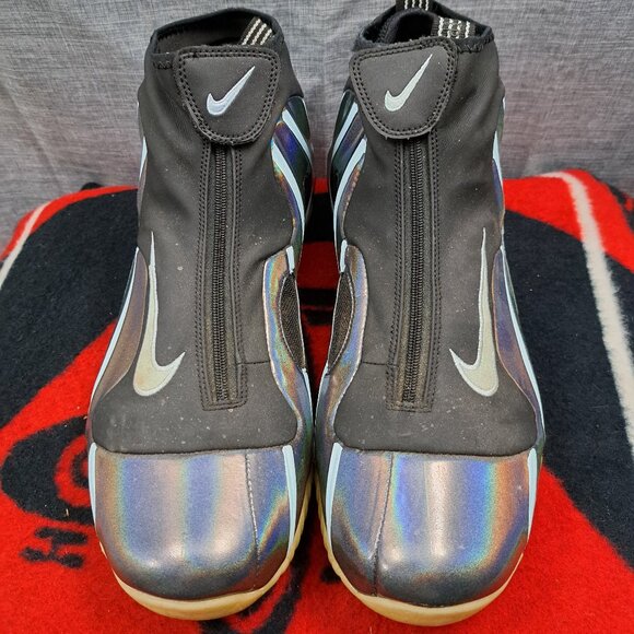 %Size 11.5 Nike Air Flightposite Black Topaz Mist Blue A09378-001 Men / A 16 main image 11
